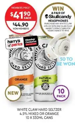 Harry Brown White Claw Hard Seltzer offer