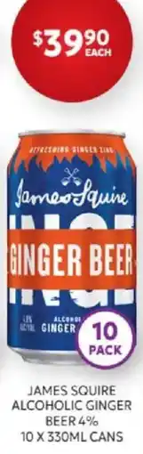 Harry Brown James Squire Alcoholic Ginger Beer offer