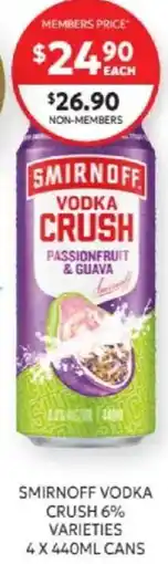 Harry Brown Smirnoff Vodka Crush offer