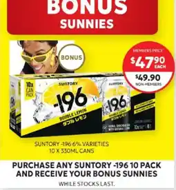 Harry Brown Suntory -196 6% Varieties offer
