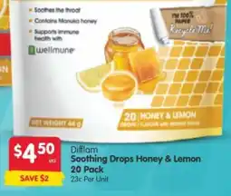 Spar Difflam Soothing Drops Honey & Lemon offer
