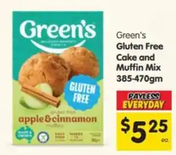Spar Green's Gluten Free Cake and Muffin Mix offer