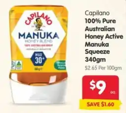 Spar Capilano Manuka Honey Active Squeeze offer