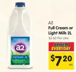 Spar a2 Full Cream Milk offer