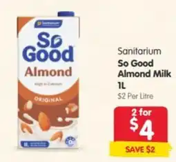 Spar Sanitarium So Good Almond Milk offer