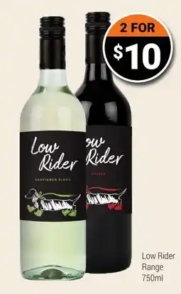 Super Cellars Low Rider Range offer