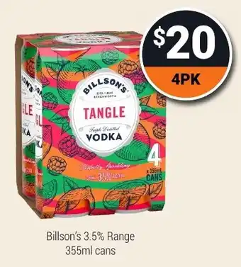 Billson's Tangle Vodka