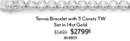 Angus & Coote Tennis Bracelet with 3 Carats TW Set in 14ct Gold offer