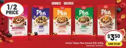 IGA Uncle Tobys Plus Cereal offer