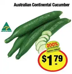 CORNETTS Australian Continental Cucumber offer
