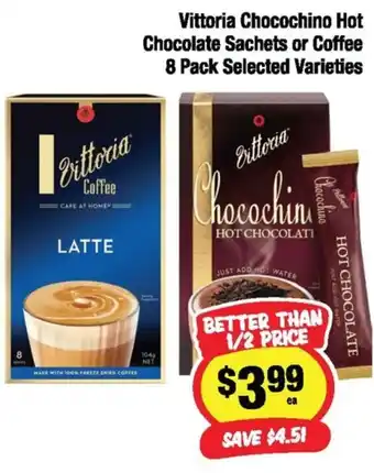 Vittoria Chocochino Hot Chocolate Sachets