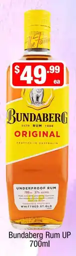 Liquor Stax Bundaberg Rum UP offer