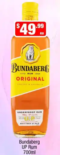Liquor Stax Bundaberg UP Rum offer