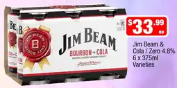 Liquor Stax Jim Beam Bourbon & Cola Varieties offer