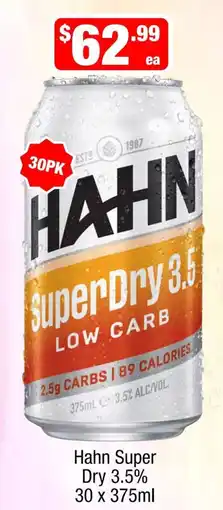 Liquor Stax Hahn Super Dry 3.5% offer