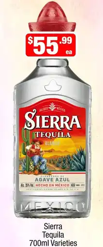 Liquor Stax Sierra Tequila 700ml Varieties offer