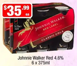 Liquor Stax Johnnie Walker Red Classic Cola offer