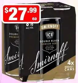 Liquor Stax Smirnoff Ice Double Black Premium Serve offer