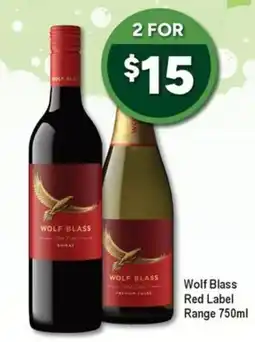 Bottler Wolf Blass Red Label Range offer