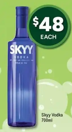Bottler Skyy Vodka offer