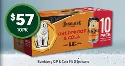 Bottler Bundaberg O.P. & Cola offer