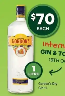 Bottler Gordon's Dry Gin offer