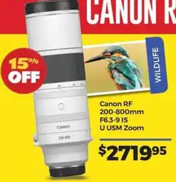 Teds Cameras Canon RF 200-800mm F6.3-9 IS U USM Zoom offer