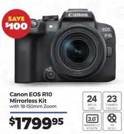 Teds Cameras Canon EOS R10 Mirrorless Kit with 18-150mm Zoom offer