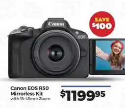 Teds Cameras Canon EOS R50 Mirrorless Kit with 18-45mm Zoom offer