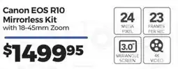 Teds Cameras Canon EOS R10 Mirrorless Kit with 18-45mm Zoom offer