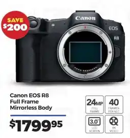 Teds Cameras Canon EOS R8 Full Frame Mirrorless Body offer