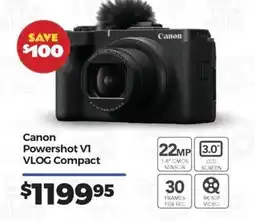 Teds Cameras Canon Powershot V1 VLOG Compact offer