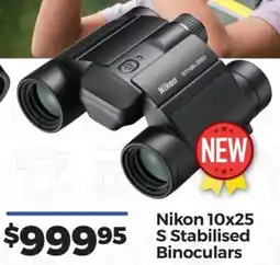 Teds Cameras Nikon 10x25 S Stabilised Binoculars offer
