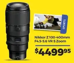 Teds Cameras Nikkor Z 100-400mm F4.5-5.6 VR S Zoom offer