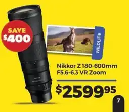 Teds Cameras Nikkor Z180-600mm F5.6-6.3 VR Zoom offer