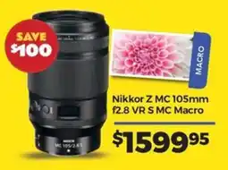 Teds Cameras Nikkor Z MC 105mm f2.8 VR S MC Macro offer