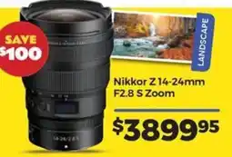 Teds Cameras Nikkor Z 14-24mm F2.8 S Zoom offer