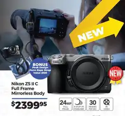 Teds Cameras Nikon Z5 II C Full Frame Mirrorless Body offer