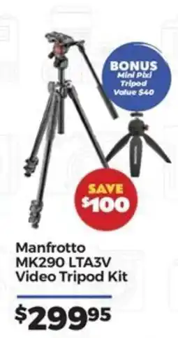 Teds Cameras Manfrotto MK290 LTA3V Video Tripod Kit offer