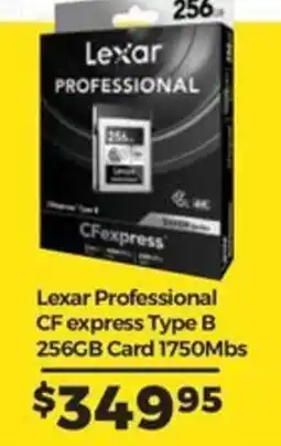 Teds Cameras Lexar Professional CF express Type B 256GB Card offer