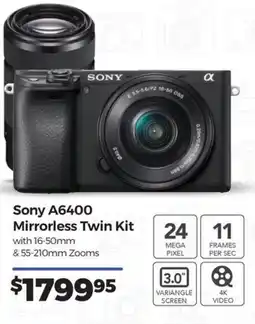 Teds Cameras Sony A6400 Mirrorless Twin Kit offer