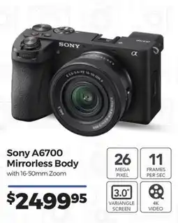 Teds Cameras Sony A6700 Mirrorless Body with 16-50mm Zoom offer