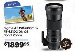 Teds Cameras Sigma AF 150-600mm F5-6.3 DG DN OS Sport Zoom offer