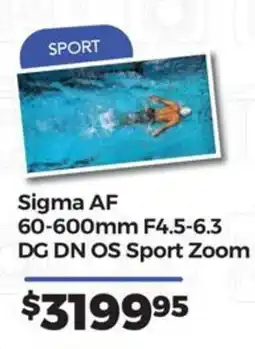 Teds Cameras Sigma AF 60-600mm F4.5-6.3 DG DN OS Sport Zoom offer
