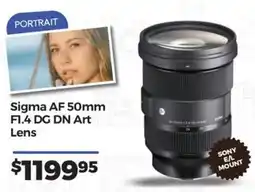 Teds Cameras Sigma AF 50mm F1.4 DG DN Art Lens offer