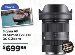 Teds Cameras Sigma AF 18-50mm F2.8 DC DG C Zoom offer