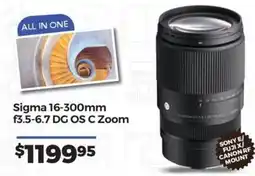 Teds Cameras Sigma 16-300mm f3.5-6.7 DG OS C Zoom offer