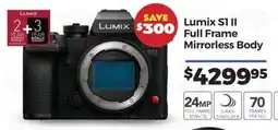 Teds Cameras Lumix S1 II Full Frame Mirrorless Body offer