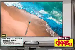 JB Hi-Fi 4K RGB Triple Laser Ultra Short Throw Smart Projector offer