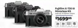 Teds Cameras Fujifilm X-T30 III Mirrorless Kit with XC 13-33mm Zoom offer
